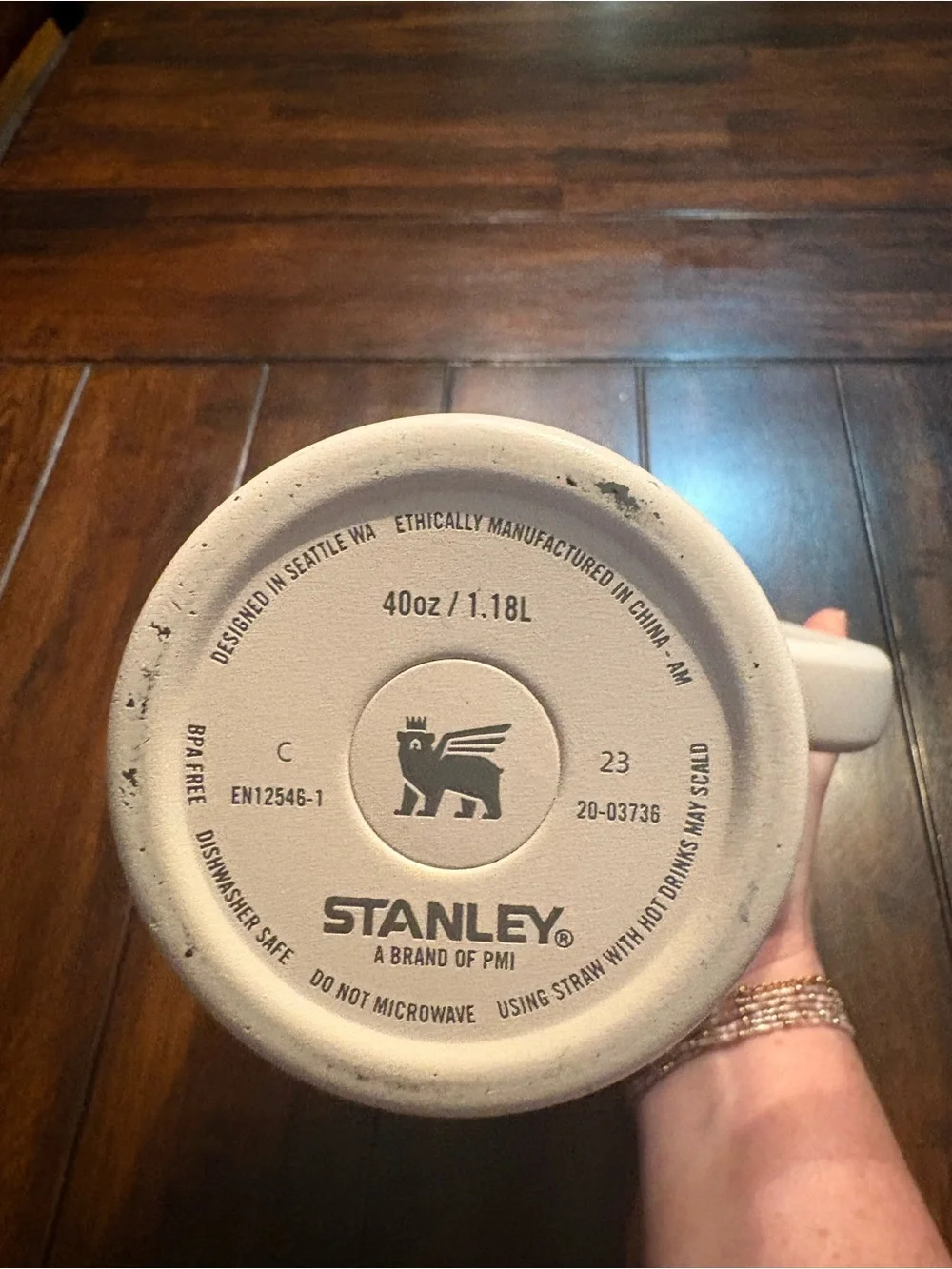 40oz Stanley pale pink tumbler cup